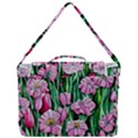 Blushing Bold Botanical Watercolor Flowers Box Up Messenger Bag View3