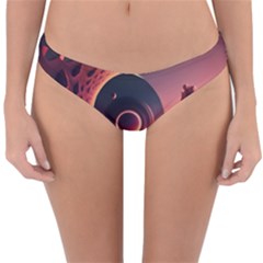 Ai Generated Swirl Space Design Fractal Light 3d Art Reversible Hipster Bikini Bottoms by Ravend