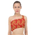 Background Ornamental Pattern Abstract Seamless Spliced Up Bikini Top  View1