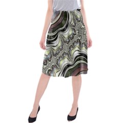 Fractal Background Pattern Texture Abstract Design Art Midi Beach Skirt by Ravend