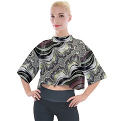 Fractal Background Pattern Texture Abstract Design Art Mock Neck Tee by Ravend