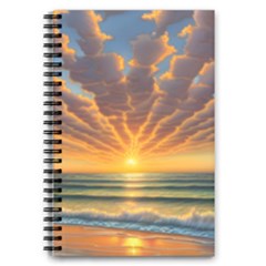 Waves At Sunset 5 5  X 8 5  Notebook by GardenOfOphir