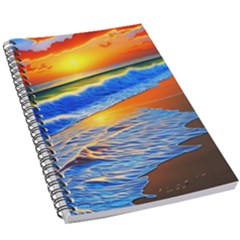 Summer Sunset At The Beach 5 5  X 8 5  Notebook by GardenOfOphir
