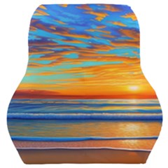 Golden Sunsets Over The Ocean Car Seat Back Cushion  by GardenOfOphir
