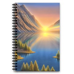 Remarkable Lake Sunset 5 5  X 8 5  Notebook by GardenOfOphir