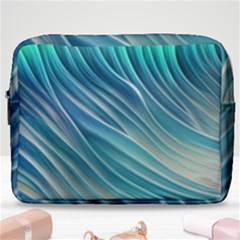 Pastel Ocean Waves Make Up Pouch (large) by GardenOfOphir