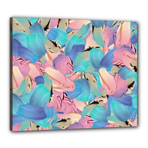 Painting Watercolor Abstract Design Artistic Ink Canvas 24  X 20  (stretched) by Ravend