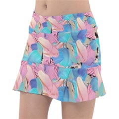 Painting Watercolor Abstract Design Artistic Ink Classic Tennis Skirt by Ravend