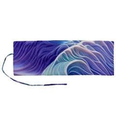 Majestic Ocean Waves Roll Up Canvas Pencil Holder (m) by GardenOfOphir
