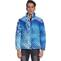 Wave Beach Iii Men s Puffer Bubble Jacket Coat by GardenOfOphir