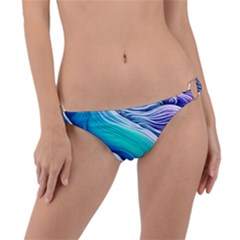 Ocean Waves In Pastel Tones Ring Detail Bikini Bottoms by GardenOfOphir