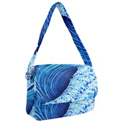 Simple Blue Ocean Wave Courier Bag by GardenOfOphir