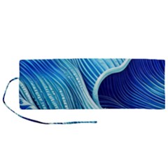 Wave Roll Up Canvas Pencil Holder (m) by GardenOfOphir
