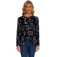 E=mc2 Text Science Albert Einstein Formula Mathematics Physics Long Sleeve Crew Neck Pullover Top by Jancukart