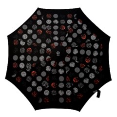 Black And Multicolored Polka Dot Artwork Digital Art Hook Handle Umbrellas (medium) by Jancukart
