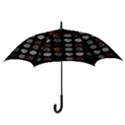 Black And Multicolored Polka Dot Artwork Digital Art Hook Handle Umbrellas (Medium) View3
