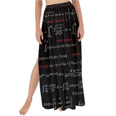 Black Background With Text Overlay Digital Art Mathematics Maxi Chiffon Tie-up Sarong by Jancukart