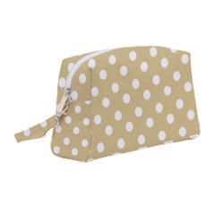 Mint Polka And White Polka Dots Wristlet Pouch Bag (medium) by GardenOfOphir