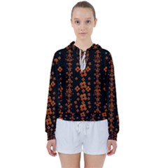 Oil Painted Bloom Brighten Up In The Night Women s Tie Up Sweat by pepitasart