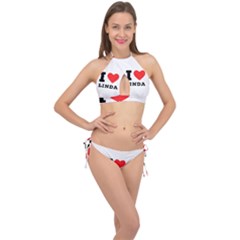 I Love Linda  Cross Front Halter Bikini Set by ilovewhateva