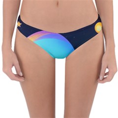 Ai Generated Trees Stars Planets Dreamlike Sun Reversible Hipster Bikini Bottoms by Ravend