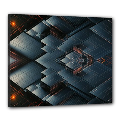 Background Pattern Geometric Glass Mirrors Canvas 24  X 20  (stretched) by Ravend