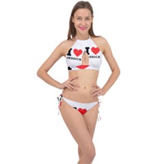 I Love Jessica Cross Front Halter Bikini Set by ilovewhateva
