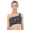 Flowers Floral Pattern Floral Print Background Spliced Up Bikini Top  View1