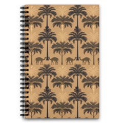Ai Generated Camels Palm Trees Pattern 5 5  X 8 5  Notebook by Ravend