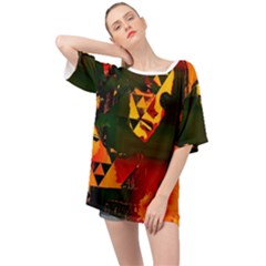 Counting Coup Oversized Chiffon Top by MRNStudios