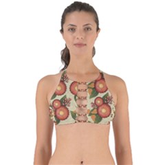 Flowers Leaves Pattern Flora Botany Drawing Art Perfectly Cut Out Bikini Top by Ravend
