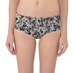 Mystic Geometry Abstract Print Mid-waist Bikini Bottoms by dflcprintsclothing