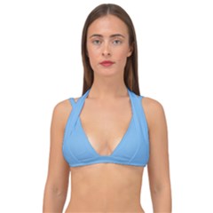 Aero Blue	 - 	double Strap Halter Bikini Top by ColorfulSwimWear