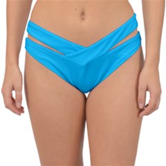 Capri Blue	 - 	double Strap Halter Bikini Bottoms by ColorfulSwimWear