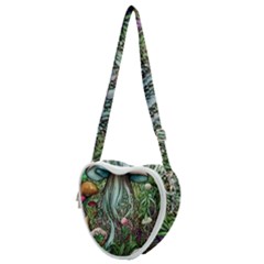 Craft Mushroom Heart Shoulder Bag by GardenOfOphir
