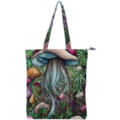 Craft Mushroom Double Zip Up Tote Bag by GardenOfOphir