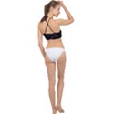 Abstract Rose Gold Glitter Background Racer Front Bikini Top View2