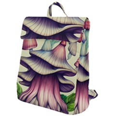 Antique Forest Mushrooms Flap Top Backpack by GardenOfOphir