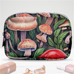 Rustic Mushroom Make Up Pouch (small) by GardenOfOphir