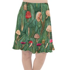 Fairycore Mushroom Fishtail Chiffon Skirt by GardenOfOphir