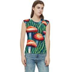 Enchanted Forest Mushroom Women s Raglan Cap Sleeve Tee by GardenOfOphir
