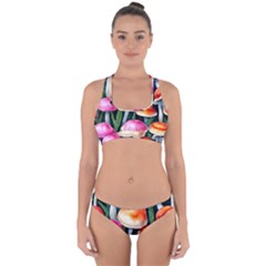 Goblincore Mushroom Cross Back Hipster Bikini Set by GardenOfOphir