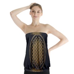 Horizon Sempiternal Bring Abstract Pattern Strapless Top by Jancukart