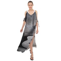 Acoustic Guitar Maxi Chiffon Cover Up Dress by artworkshop