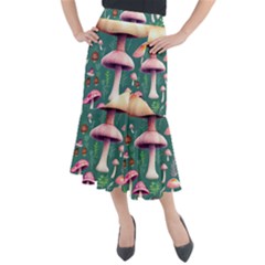 Tiny Historical Mushroom Midi Mermaid Skirt by GardenOfOphir