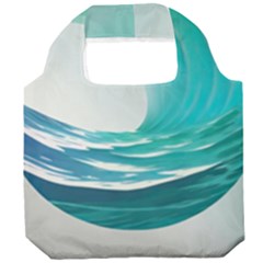 Tsunami Tidal Wave Wave Minimalist Ocean Sea 2 Foldable Grocery Recycle Bag by Pakemis