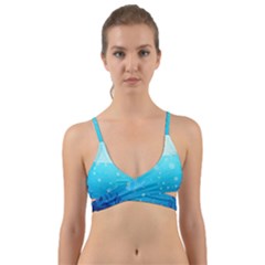 Ai Generated Ocean Sea Fish Aquatic Water Nature Wrap Around Bikini Top by Pakemis