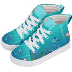 Ai Generated Ocean Sea Fish Aquatic Water Nature 2 Kids  Hi-top Skate Sneakers by Pakemis