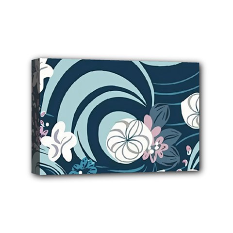Flowers Pattern Floral Ocean Abstract Digital Art Mini Canvas 6  X 4  (stretched) by Pakemis