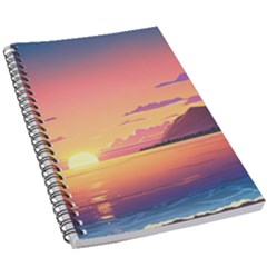 Sunset Ocean Beach Water Tropical Island Vacation 3 5 5  X 8 5  Notebook by Pakemis